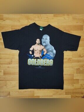 Vintage Goldberg WCW WWE 1998 Licensed Black Wrestling T-Shirt Size Large Tall